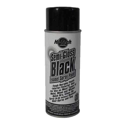 HI TECH BLACK SEMI GLOSS SPRAY PAINT 16 OZ AEROSOL 