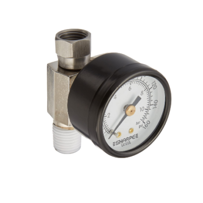 SHARPE: 160 PSI MAX – AIR ADJUSTING VALVE WITH GAUGE